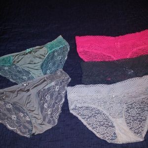 Lot of 5 Lace Panties Sz Xl New
